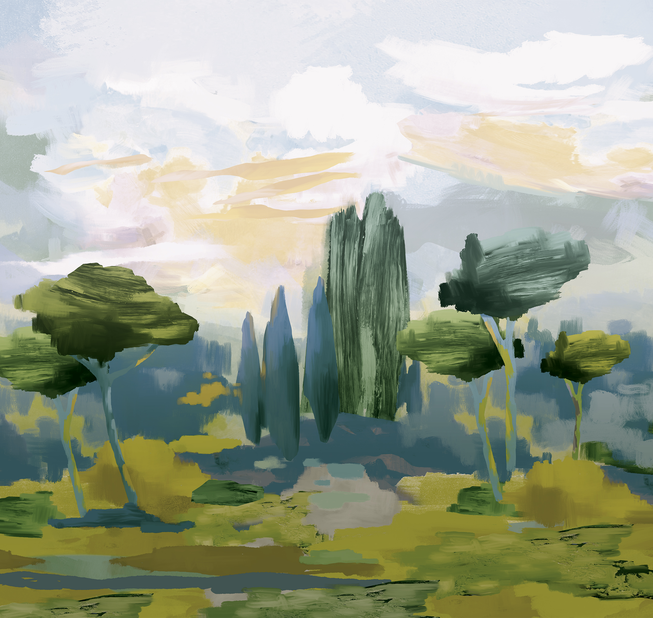 Панно Loymina Пейзаж 2 Средиземноморье ART15 005 3×4